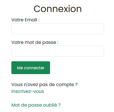 Page de connexion