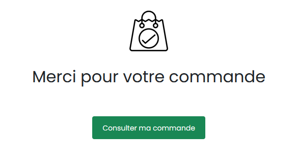 Message de confirmation